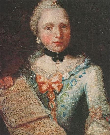 Angelica Kauffmann Self-portrait as singer, holding a sheet of music